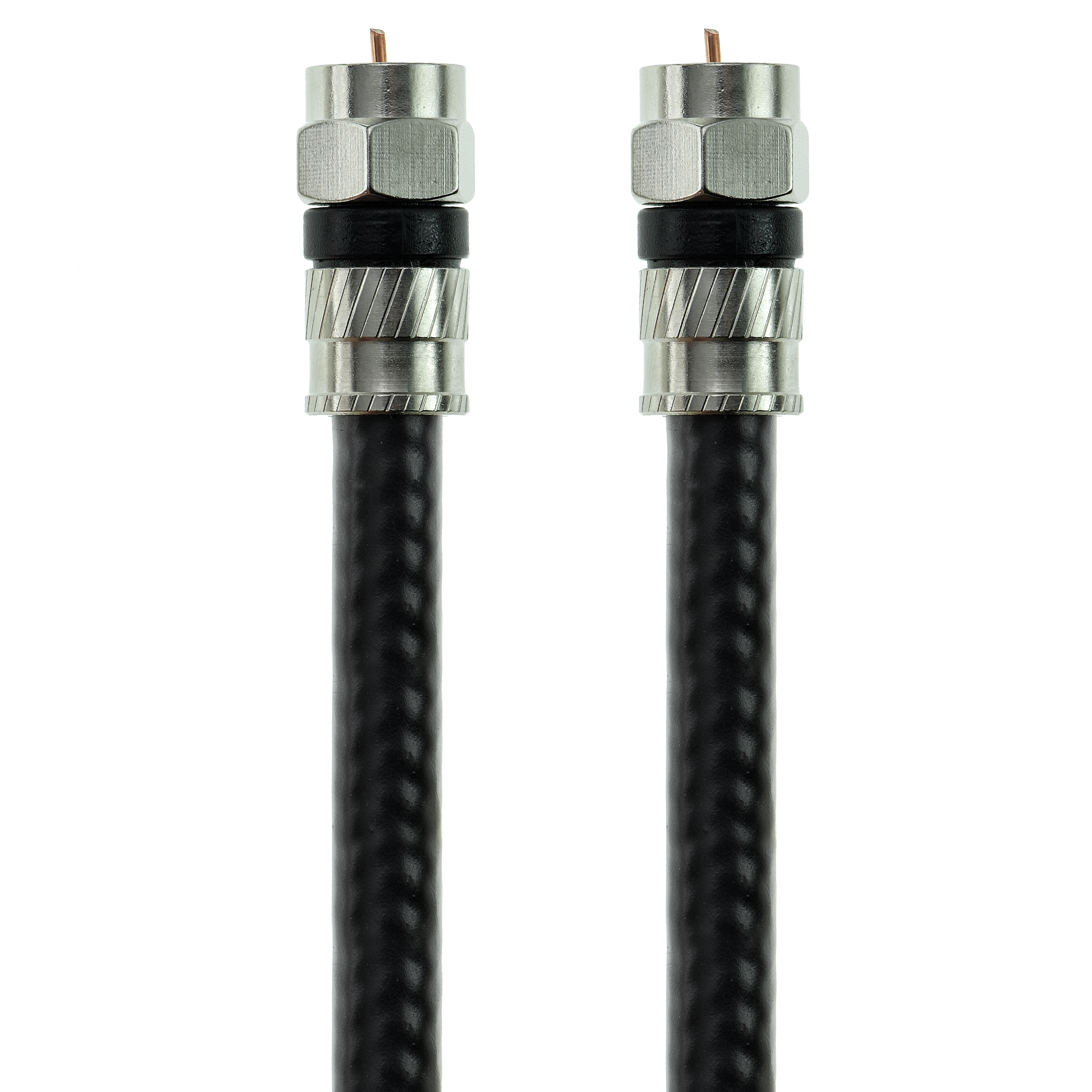 with F-Male Connectors CJ15-6BF-N1 Removable EZ Grip Caps Tri-Shield CL2 RG6 Mediabridge Coaxial Cable 15 Feet 
